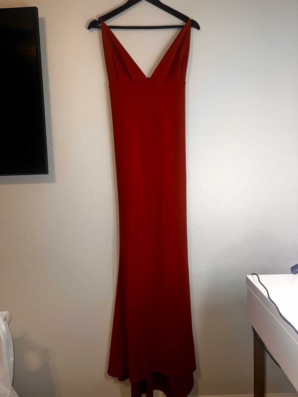 Missguided burnt orange V‑Neck Maxi Dress
